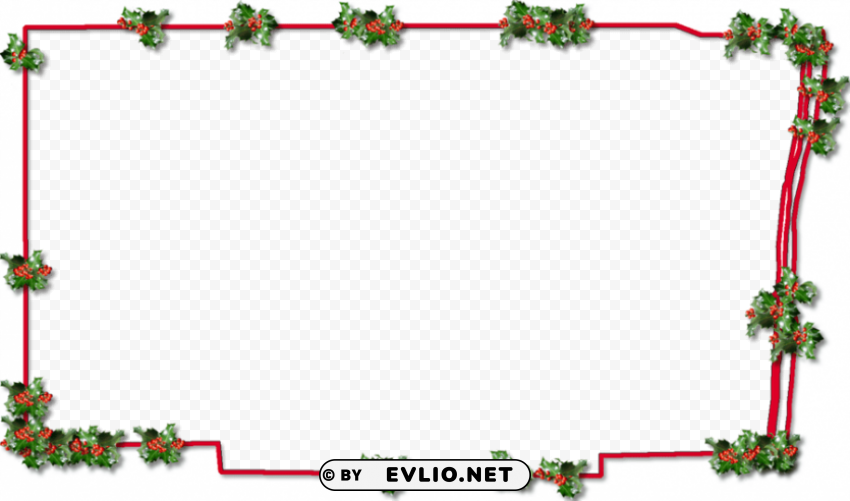 frame christmas theme transparent ClearCut Background Isolated PNG Design