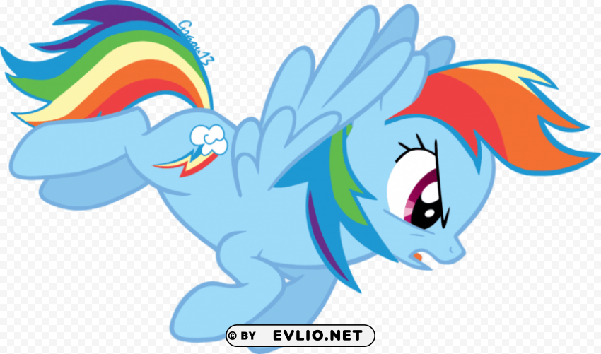 mlp rainbow dash angry Transparent PNG Isolated Element