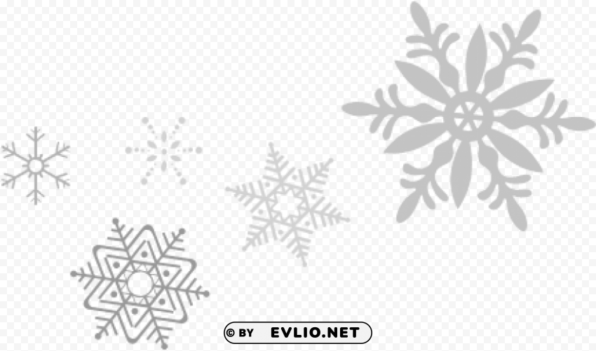 Snowflakes PNG Transparent Graphic