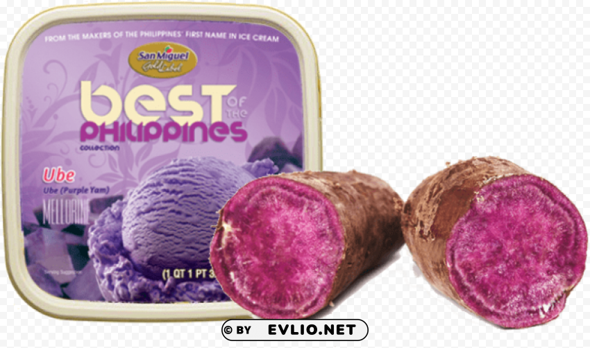 Purple Yam Clear Background Isolation In PNG Format