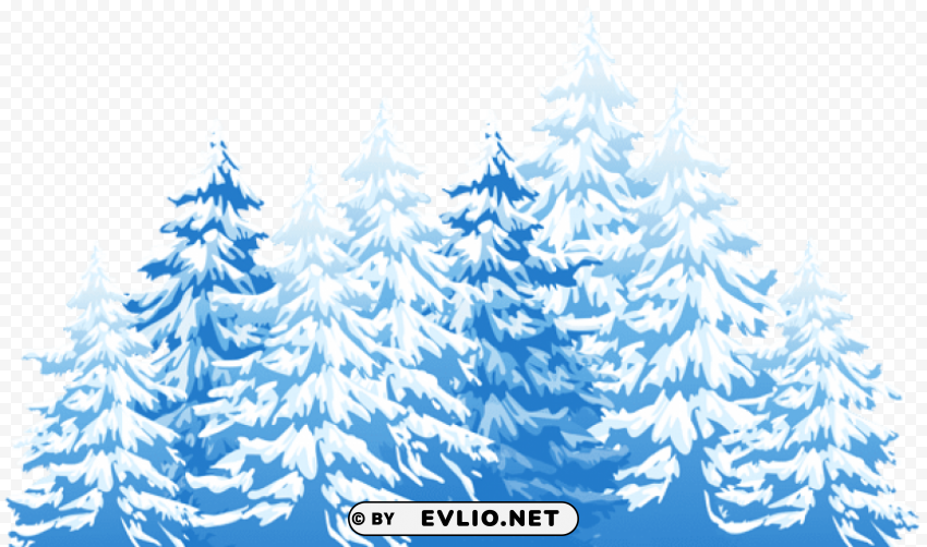 winter trees Isolated Subject with Clear Transparent PNG