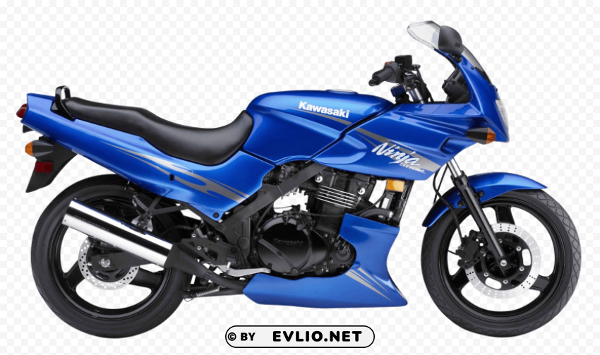 Blue Kawasaki Ninja 500R Motorcycle Bike High-resolution transparent PNG files