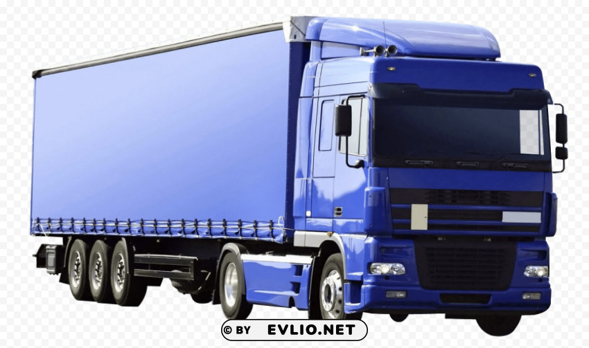 Cargo Truck Clean Background Isolated PNG Image