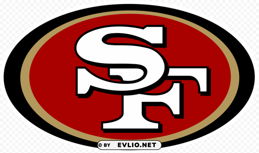 PNG image of san francisco 49ers logo PNG graphics with a clear background - Image ID 5d55b796