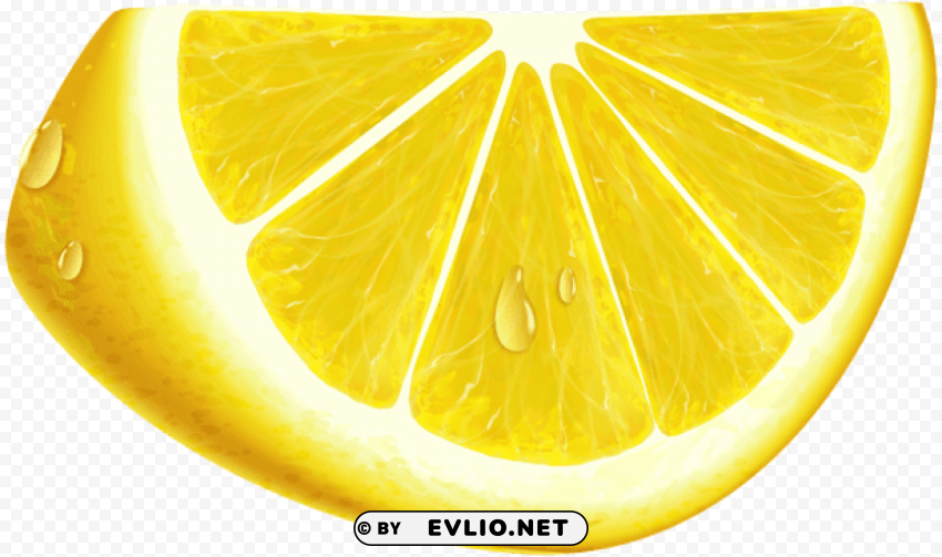 slice of lemon PNG clear background