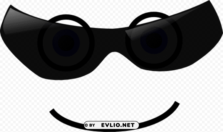 sunglasses face Isolated Character on HighResolution PNG