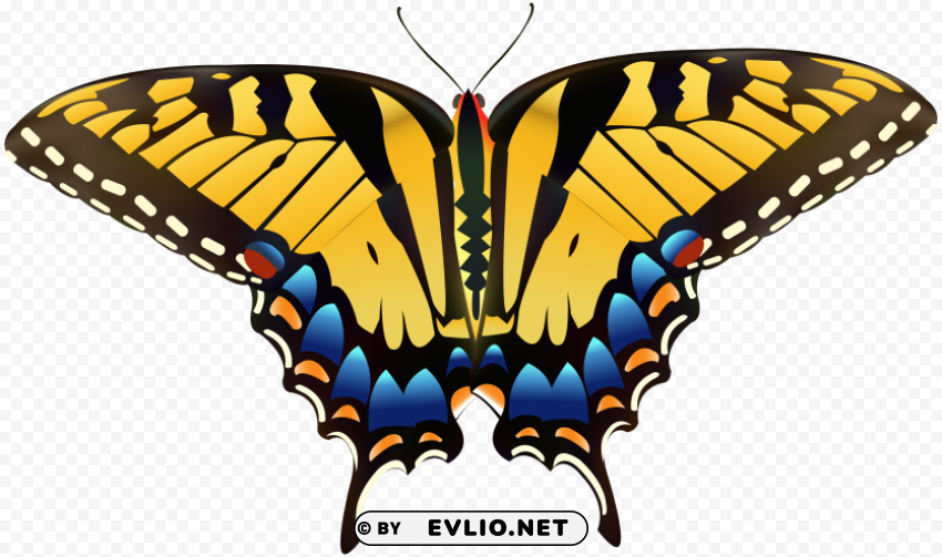 Yellow Butterfly PNG No Watermark