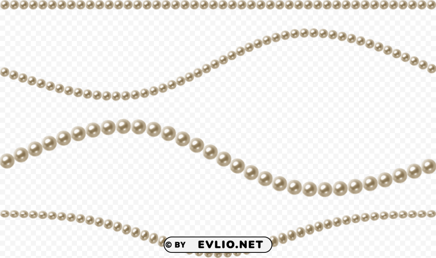 pearl string Isolated Design Element in Transparent PNG
