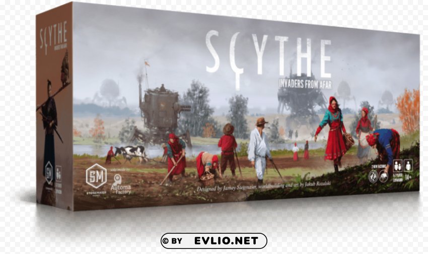 scythe invaders from afar board game PNG images for merchandise