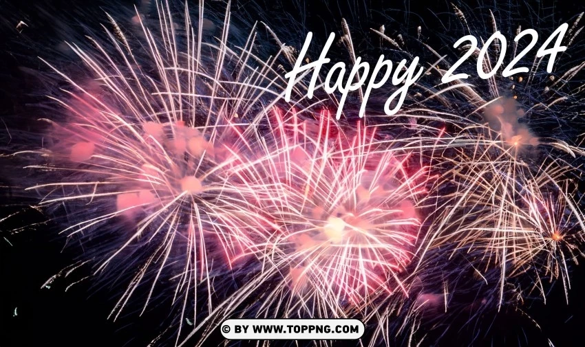 Countdown to Happiness Happy New Year Fireworks PNG Image with Clear Background Isolation