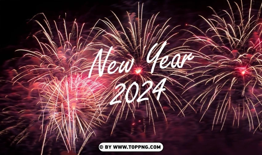 Fire up Your Happy New Year 2024 with Free Fireworks Photos PNG Image with Clear Isolated Object