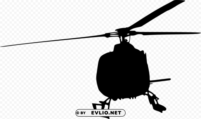 helicopter front view silhouette PNG file with no watermark
