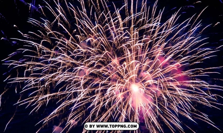 Spectacular Happy New Year Fireworks Free Photos and Wallpapers PNG Image with Transparent Isolated Graphic