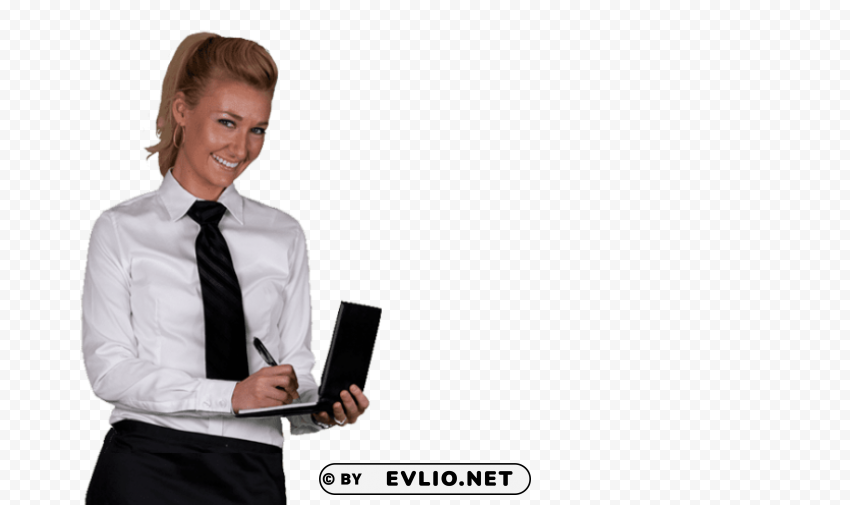 Transparent background PNG image of waitress Clear Background Isolation in PNG Format - Image ID 4430b682