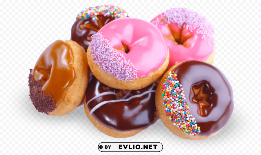 donuts PNG Graphic Isolated with Clear Background