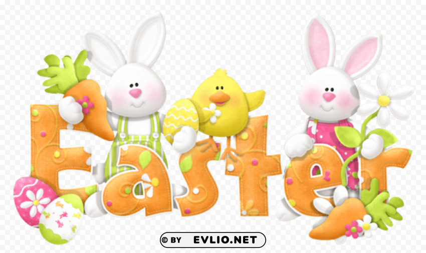 Easter Transparent Cute Text Clear Background PNG Images Diverse Assortment