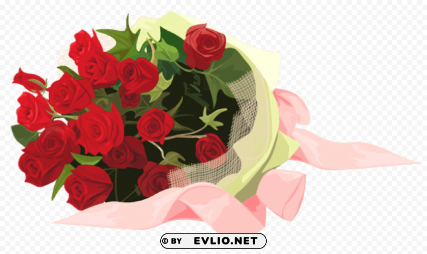 roses bouquet PNG for educational projects