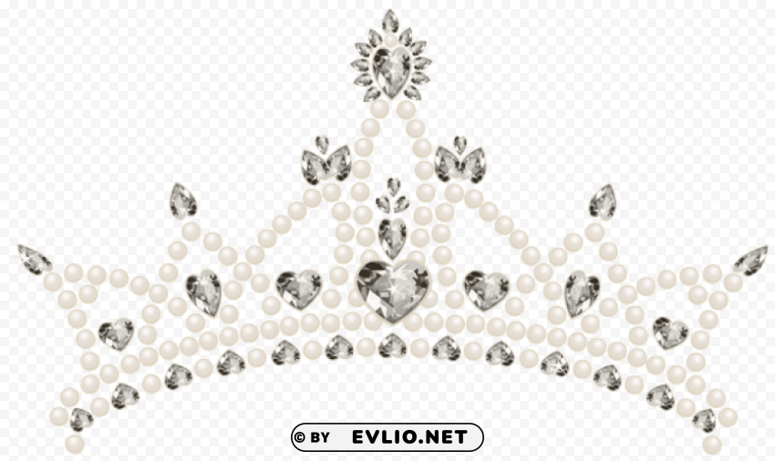 tiara with hearts transparent PNG for digital art clipart png photo - 757274f1