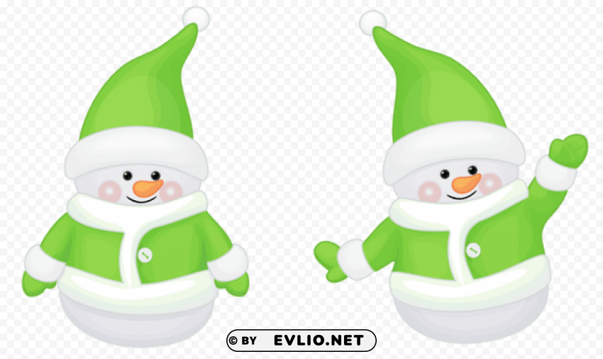 transparent cute green santa claus decor Clear PNG images free download