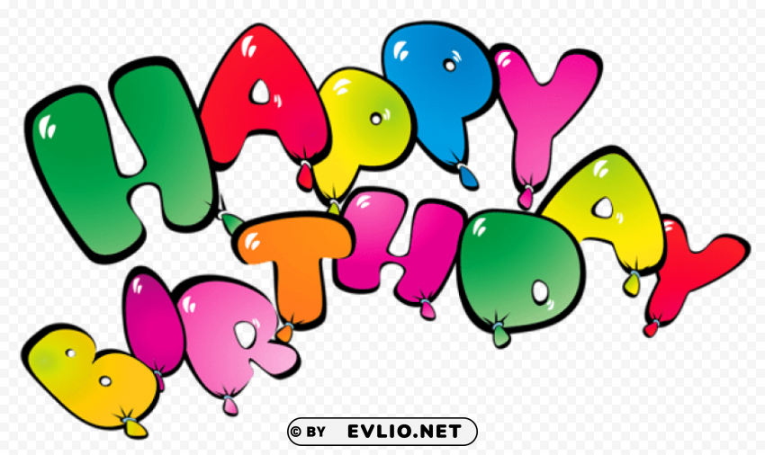  happy birthay balloonspicture Isolated Character with Transparent Background PNG
