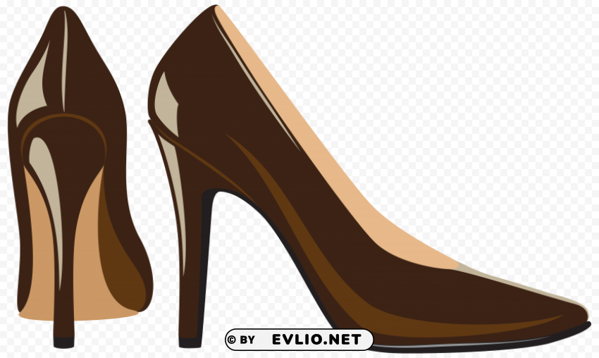 brown heels PNG for design