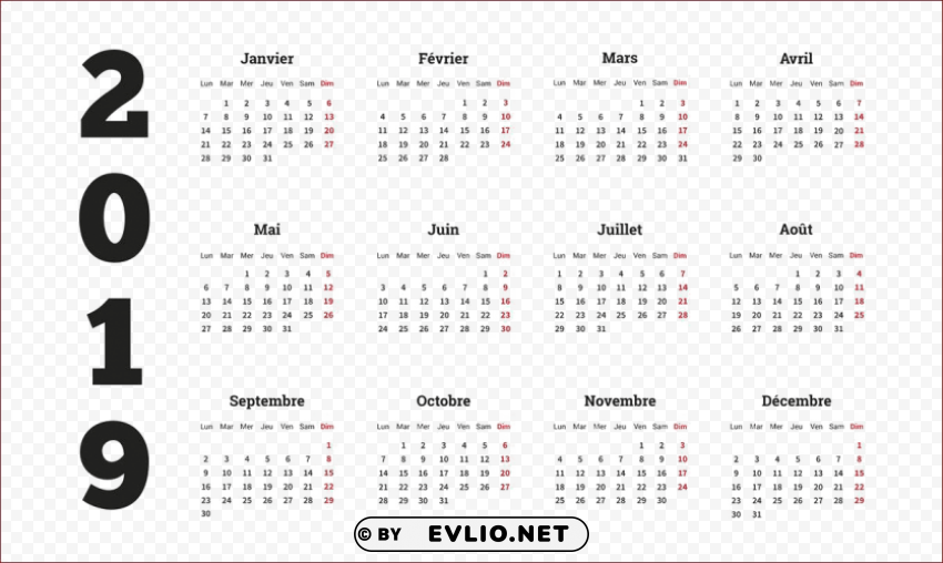 calendar 2019 hd s Clear PNG graphics free