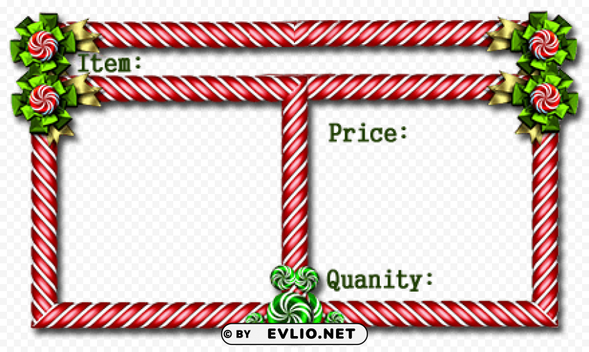 candy cane frame red PNG images with transparent canvas variety