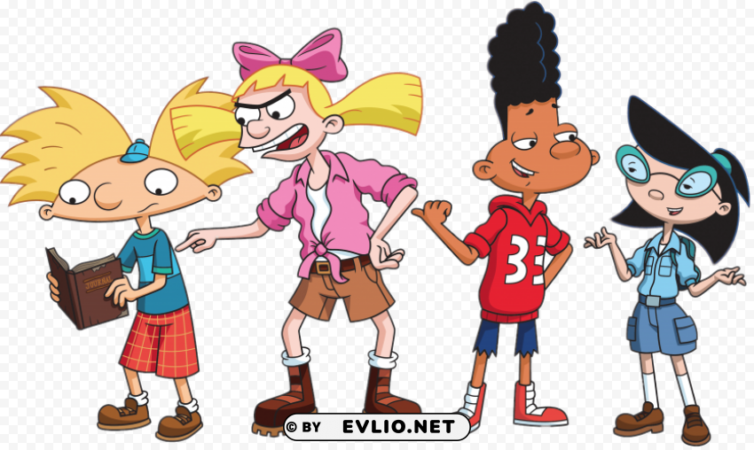 hey arnold characters PNG Graphic with Transparent Isolation