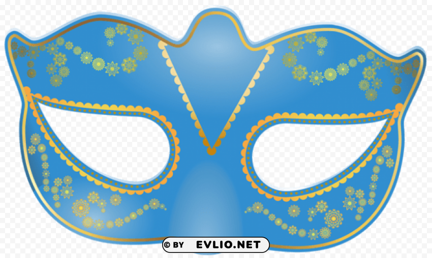 blue carnival mask Isolated Graphic in Transparent PNG Format