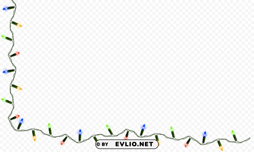Christmas Lights PNG Graphic Isolated On Clear Background