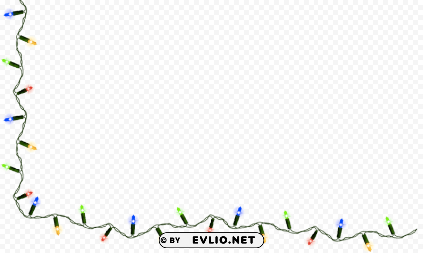 christmas lights image - transparent background string of christmas light PNG high quality