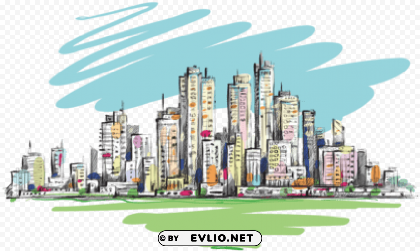 city line transparent watercolor Free download PNG images with alpha channel diversity