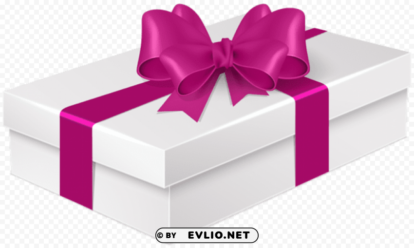 gift with pink bow Isolated Item on Transparent PNG