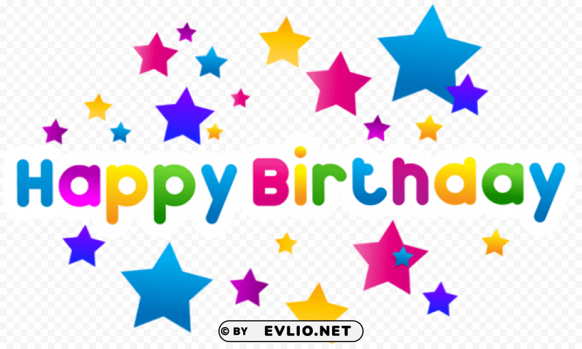 happy birthday text decor PNG images for personal projects