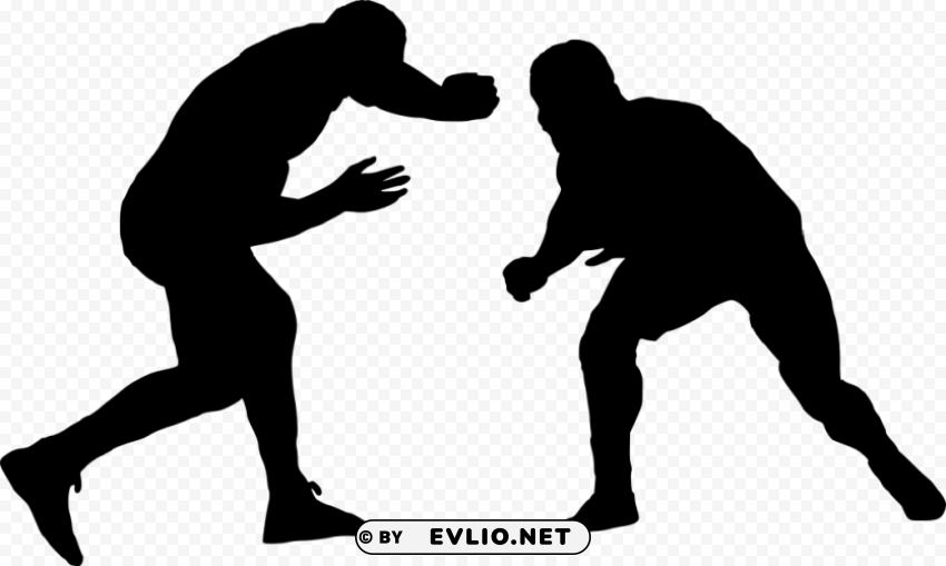 sport wrestling silhouette PNG no background free