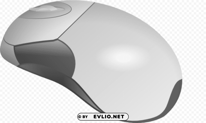 White Computer Mouse Clear Background PNG Isolated Illustration