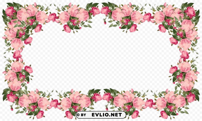 flowers borders transparent ClearCut Background Isolated PNG Art