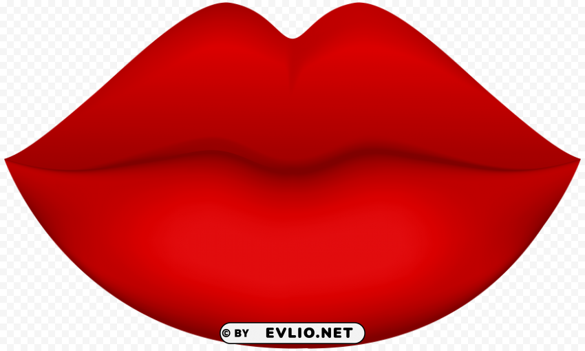 Female Red Lips Transparent Background PNG Stock