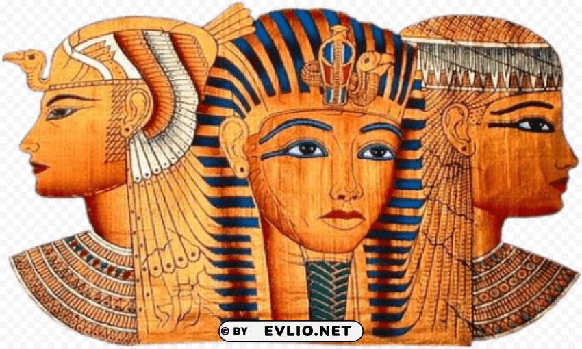 A Pharaonic papyrus bearing the kings of Egypt PNG images with no attribution