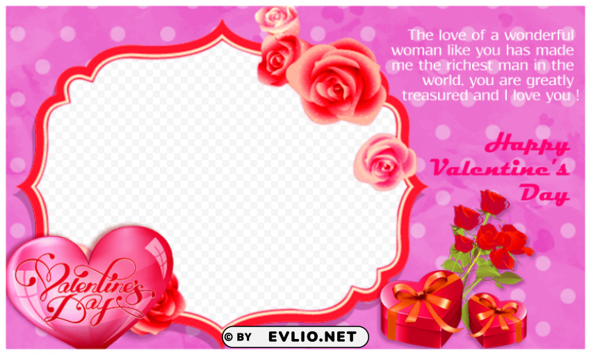 valentine day frame Isolated Icon on Transparent Background PNG