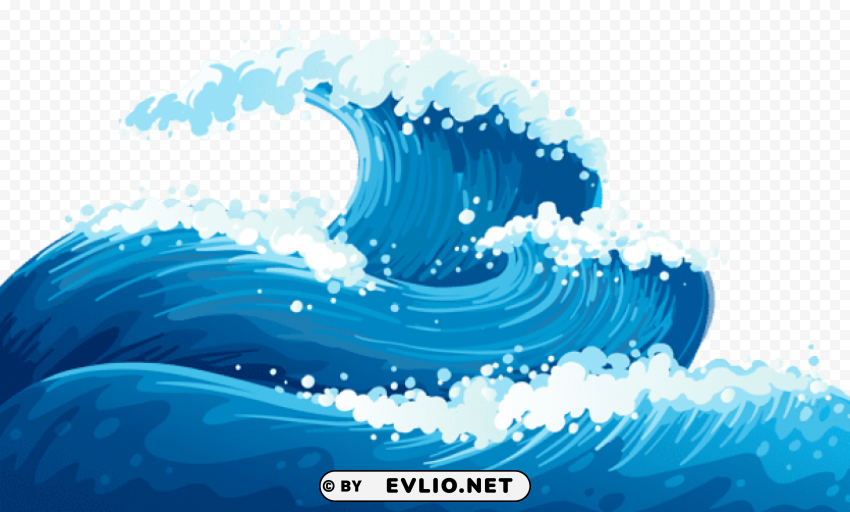 blue sea waves groundpicture PNG file without watermark