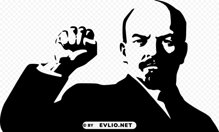 lenin black drawing PNG Isolated Design Element with Clarity