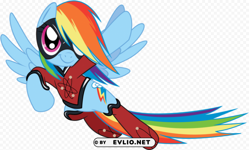 mlp rainbow dash super hero Transparent PNG Isolated Artwork PNG transparent with Clear Background ID 06cbe550