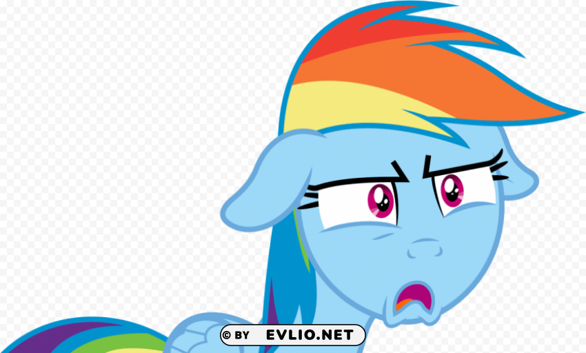 rainbow dash shocked face Clear image PNG