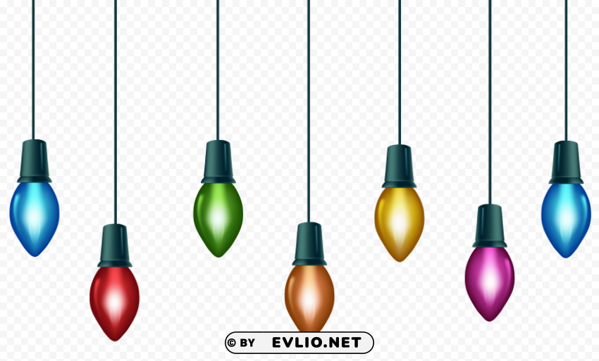 christmas lights PNG Graphic Isolated on Clear Backdrop clipart png photo - 7973c69f