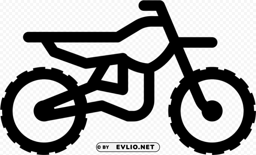 dirt bike icon PNG with transparent backdrop