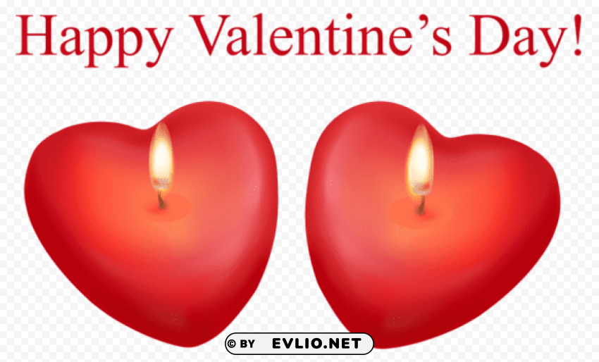 happy valentine's day heart candles transparent Free PNG images with alpha channel