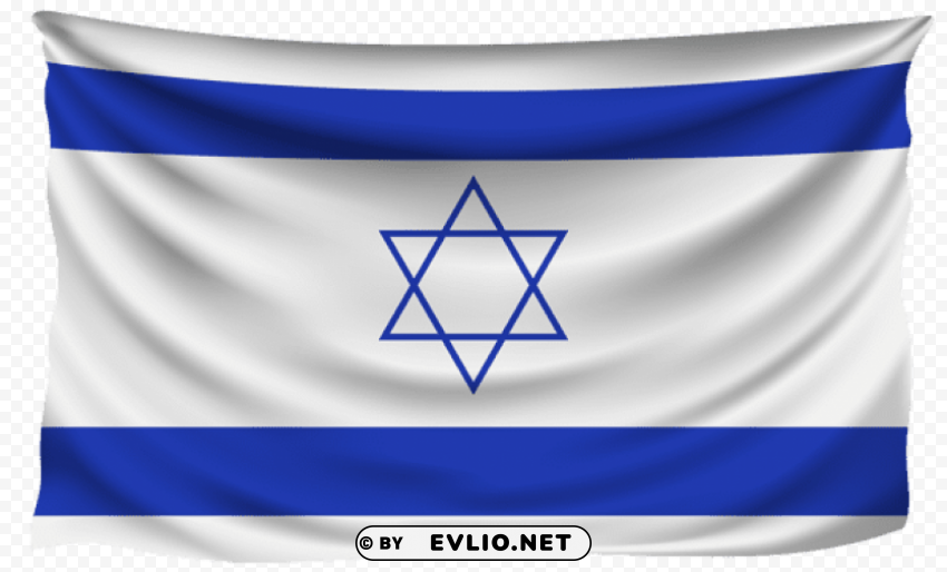 israel wrinkled flag PNG images with alpha background