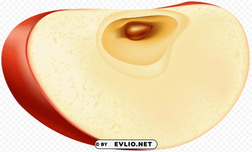 red apple piece Isolated Element on Transparent PNG