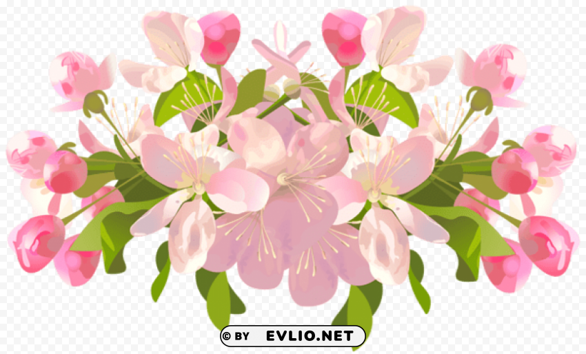 spring tree flowers PNG Image Isolated on Transparent Backdrop